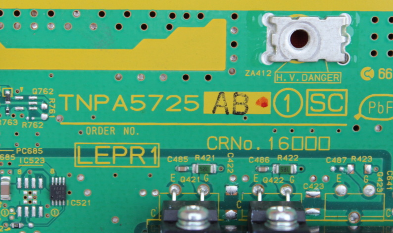 Panasonic TZRNP01UPUU TNPA5725- C Board TC-P65S60 TC-65PS64